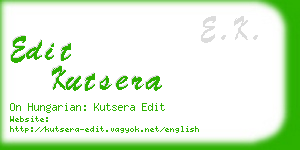 edit kutsera business card
